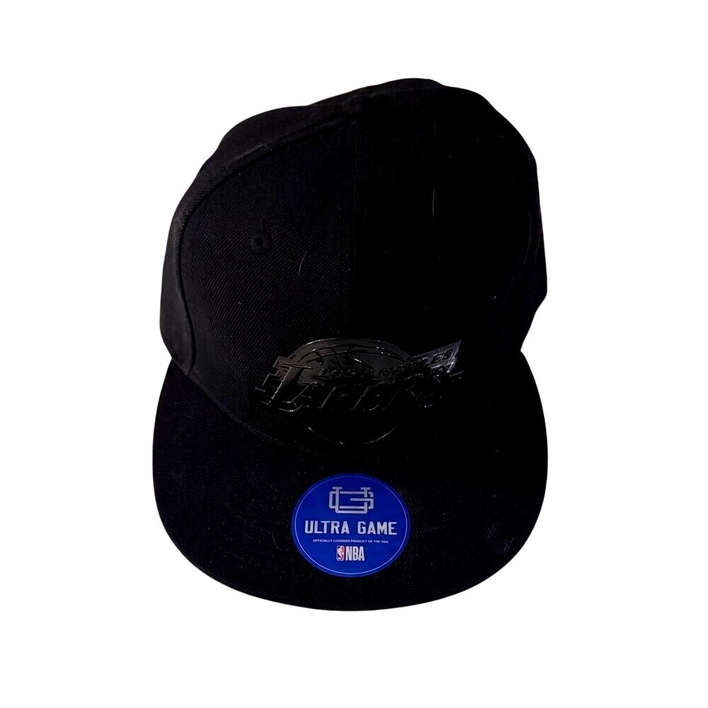 LAKERS Snapback Hat Black on Black Ultra Game‎ NBA Los Angeles Streetwear NWT